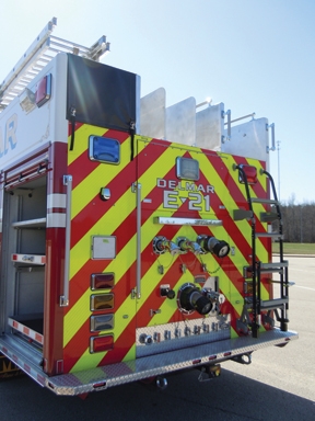 Marion Body Works built this rear-mount pumper for the Delmar (NY) Fire Department