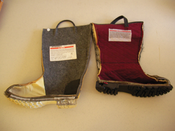 Park's study involves placing paper-thin sensors inside fire boot footwear to capture dynamic in-shoe pressure information unseen by the naked eye.