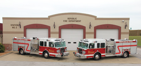 The Republic (MO) Fire Department purchased two Rosenbauer pumpers