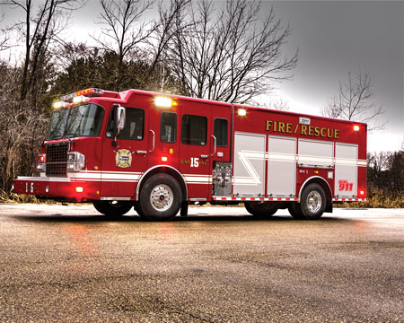 7 A recent Marion demo rig. National Sales Manager Shane Krueger says Marion is building several more like units. (Photo courtesy of Marion Body Works Fire & Emergency Products