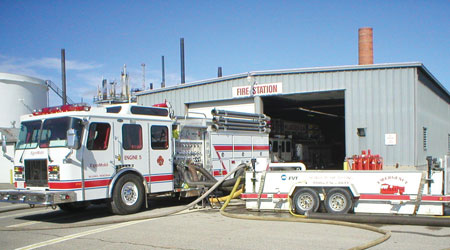 3 The ExxonMobil facility in Billings, Montana, had Emergency Apparatus Maintenance pump test its Engine 5. (Photo courtesy of Emergency Apparatus Maintenance.) 