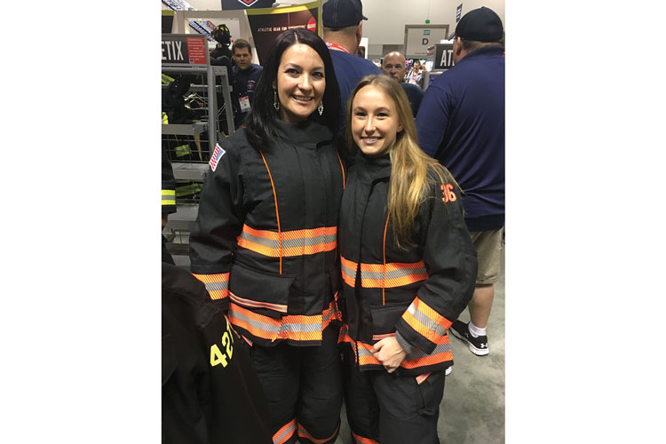 6 ATHLETIX™ turnout gear made by Globe Manufacturing has a 3M Scotchlite™ Comfort Trim reflective material that is segmented and heat-sealed to be lighter, more flexible, and breathable without sacrificing visibility. (Photo courtesy of Globe Manufacturing Inc