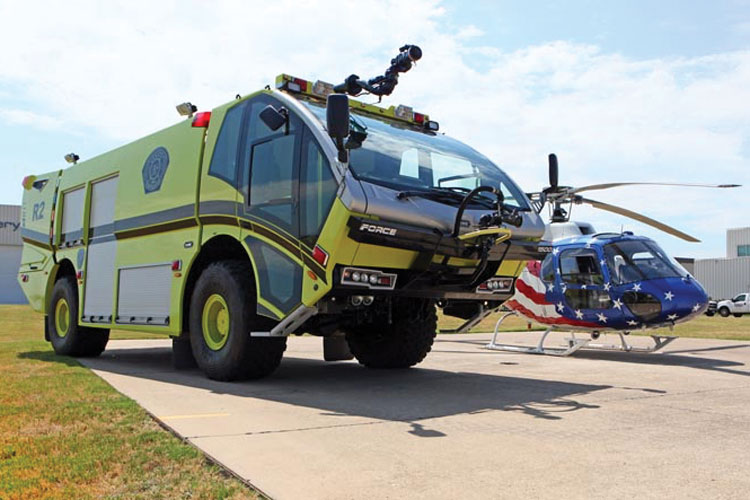 4 KME makes its Force™ Series Class 4 ARFF truck on a custom 4x4 chassis with a choice of pump and water tank size. (Photo courtesy of KME