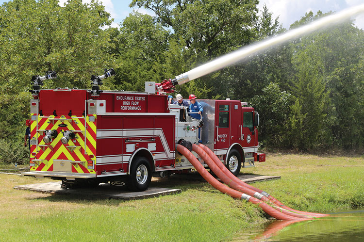 7 The Patriot nozzle, made by S&H Products Inc., is a variable smoothbore nozzle that allows changing of the orifice with a twist of the barrel. (Photo courtesy of S&H Products Inc.) 