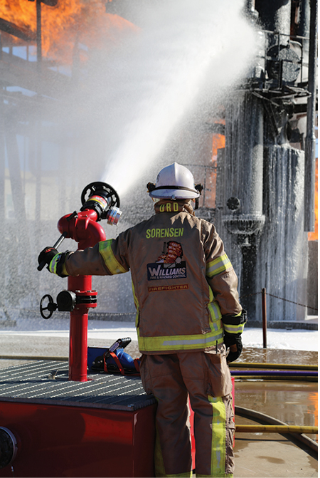 7 Williams Fire and Hazard Control makes the Scout nozzle, which can flow foam from 350 to 750 gpm. (Photos 7 and 8 courtesy of Williams Fire and Hazard Control.)