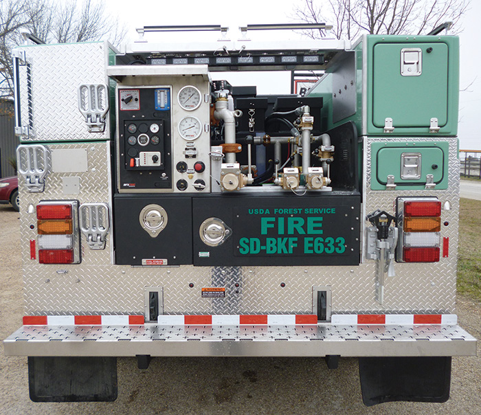 Darley’s Fast Foam 150 foam proportioning system was used by BFX Fire Apparatus on this U.S. Forest Service Type 6 wildland pumper.