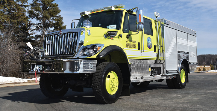 Cape Girardeau (MO) Regional Airport had Rosenbauer build its Airwolf C3 ARFF truck on an International Navistar HV507 chassis with a 2-1/2 AGE Darley 300-gpm pump, 500 gallons of water, 60 gallons of foam, and a 500-pound dry chemical tank. 