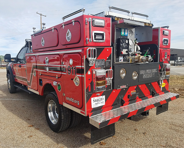 For the Una (SC) Fire Department, BFX Fire Apparatus built a Type 6 engine with a 24.8-hp Kubota diesel-driven WATERAX BB-4 pump that delivers 120 gpm at 100 psi.