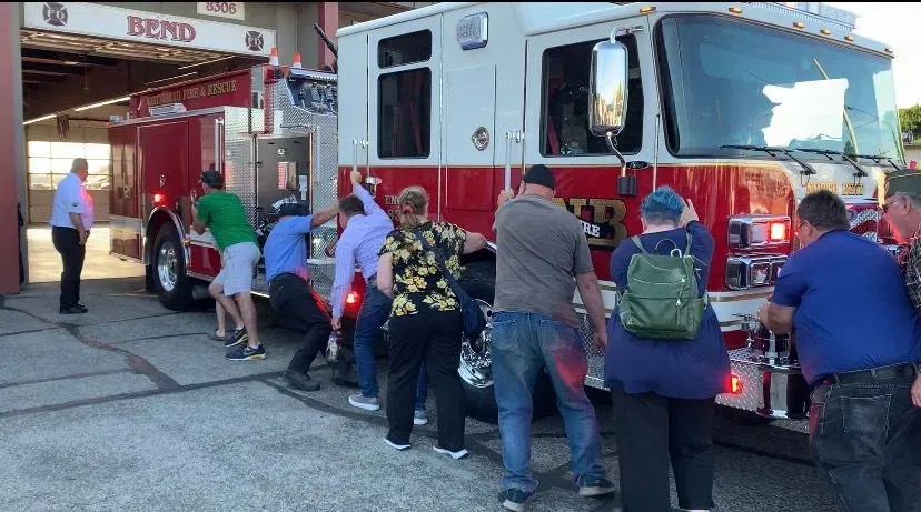 The North Bend Fire Department welcomed a brand-new pumper from Florida. (Source: North Bend Fire Department Facebook page)