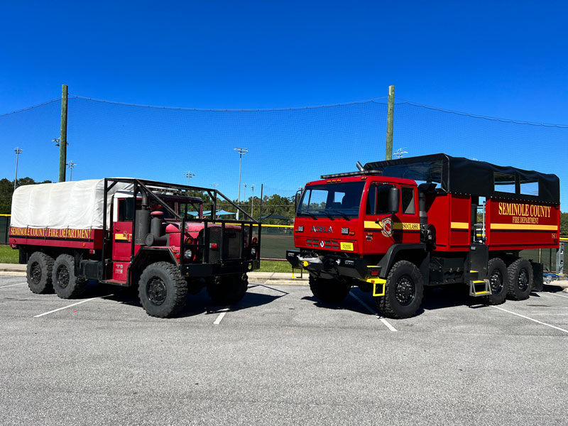 Both vehicles are housed at the Seminole County Fire Department’s Training Center and are currently in service.