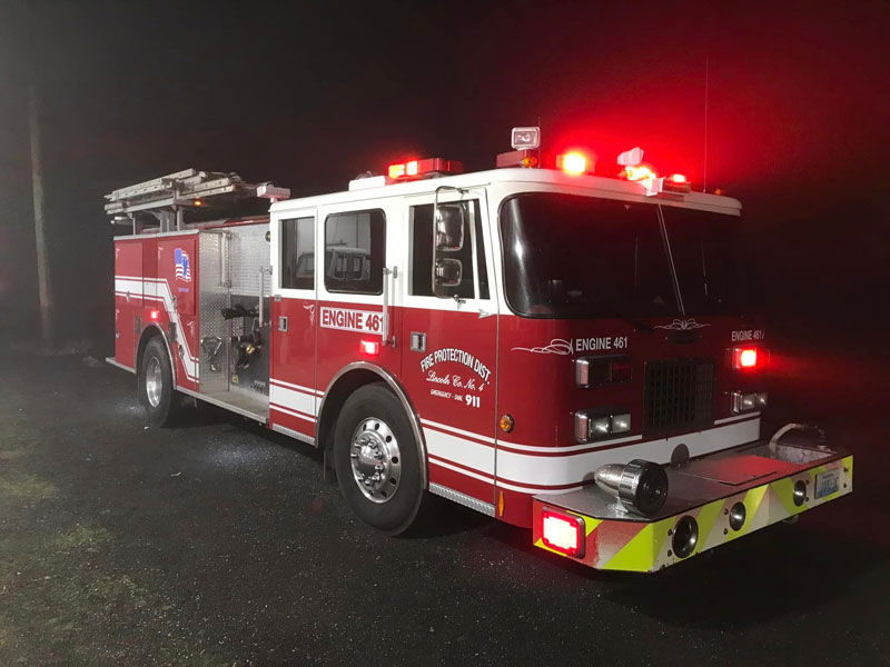 Engine 461 is a 1995 Pierce Arrow originally built for the United States Marine Corp and was stationed at Barstow Marine Base. (Source: Lincoln County Fire District 4)