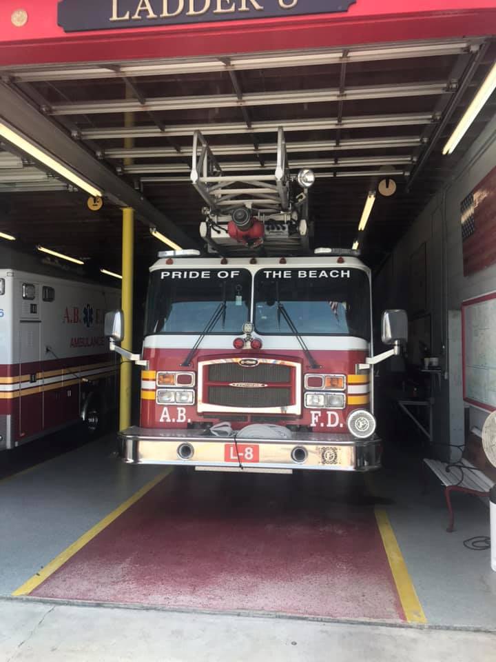 Atlantic Beach, North Carolina declared the 2003 ladder truck “surplus” and advertised it for sale for $60,000. (Source: Atlantic Beach Fire Department Facebook page)