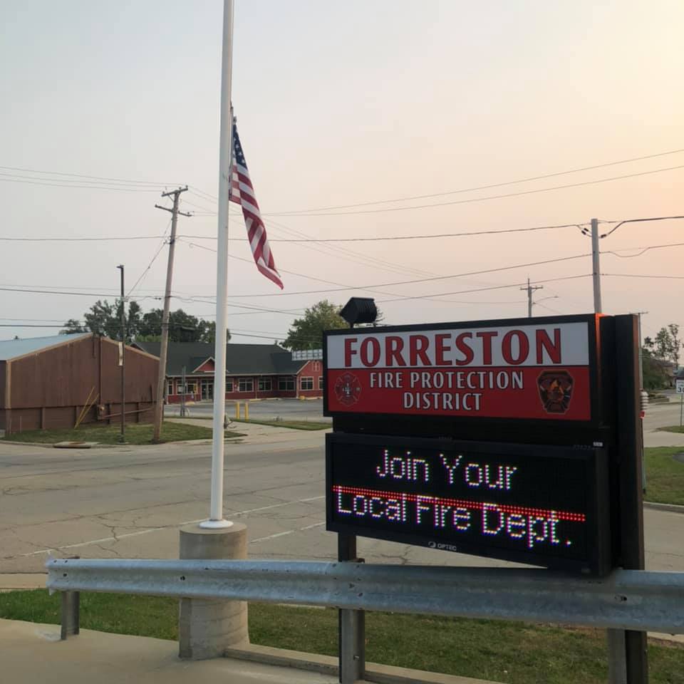 Forreston Fire Protection District received $26,000 from the grant program. (Source: Forreston Fire Protection District Facebook page)