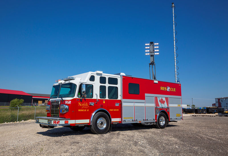 Fort Garry Fire Trucks built this hybrid rescue/mobile command unit for Norfolk County (ON) Fire Department. (Photos 1-5 courtesy of Fort Garry Fire Trucks)