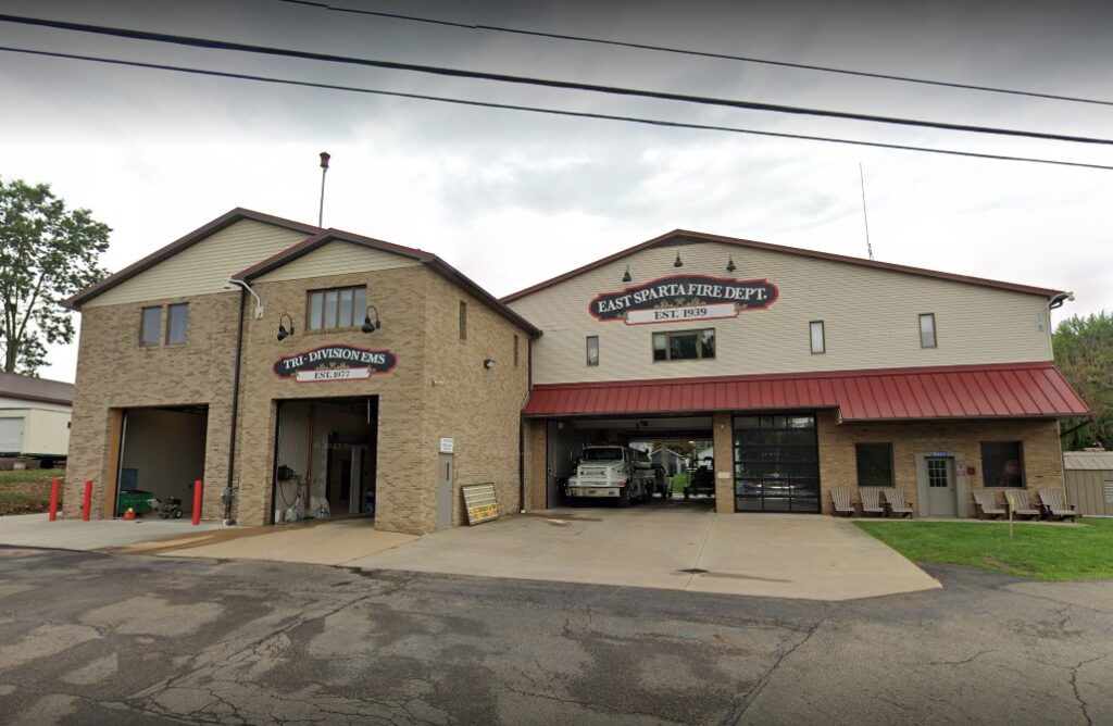 The East Sparta Fire Department, 9333 Main Avenue Southeast, East Sparta, Ohio. (Google maps)