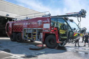 Oshkosh built five Striker 6x6 ARFF trucks for ADM Aeroports de Montreal in Quebec, Canada. (Photos 1-3 courtesy of Commercial Emergency Equipment Company)