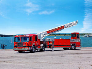 KME built this 100-foot tractor drawn aerial (TDA) for the Vancouver Fire Department. (Photos courtesy of Cascade Fire & Safety)