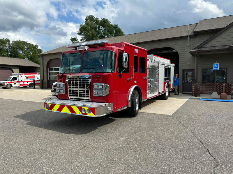 Holly Fire Department's new Spartan Metro Star top-mount pumper. (Source: Holly Fire Department Facebook page)