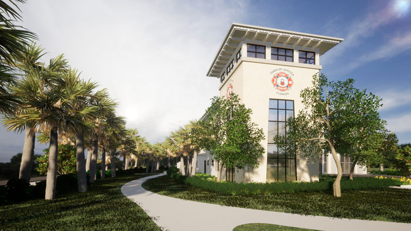 Rendering of the Jupiter Fire Rescue Fire Station. (Source: Jupiter Fire Rescue Department Facebook page)