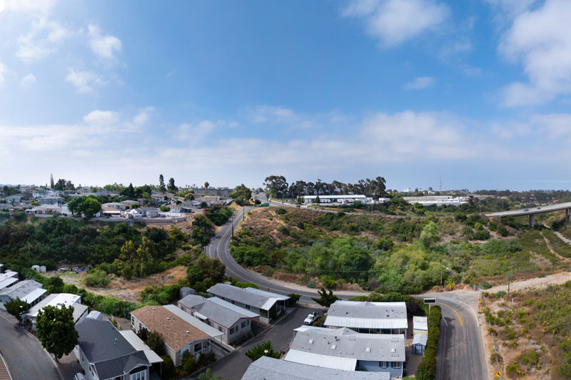 San Diego plans to build a new fire station along Fairmont Avenue and 47th Street near the Leisureland mobile home park in the Webster community in San Diego. Some neighbors are worried about the impacts. (Nelvin C. Cepeda / The San Diego Union-Tribune)