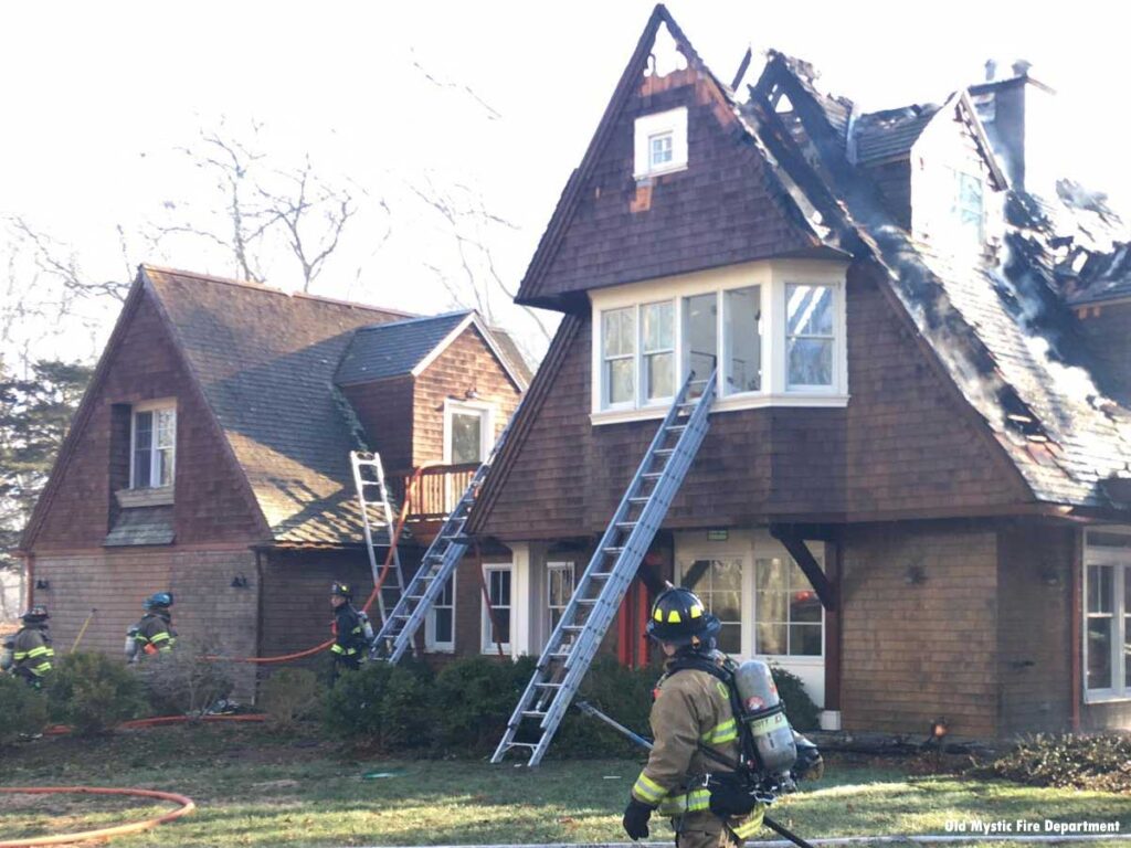 Old Mystic firefighters respond to a March 2017 fire