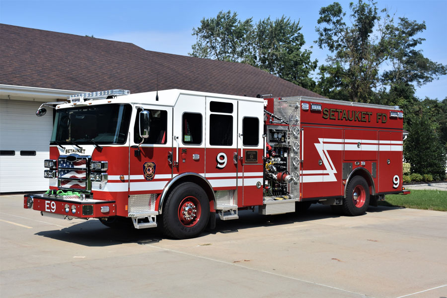 One of four identical Pierce Explorer rescue engines for the Setauket Fire District. (Photos by Bob Vaccaro)