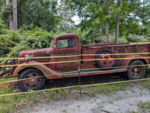 This 1937 Ford V8 repurposed fire truck sits at the back of the Richmond Hill Historical Society & Museum. (Photos by Jonathan Miller)