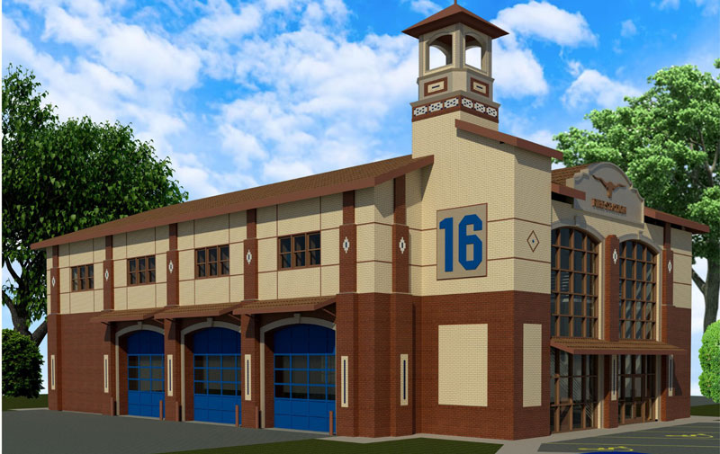 Rendering of the new Fire Station 16. (Source: Fort Worth Fire Department Facebook page)