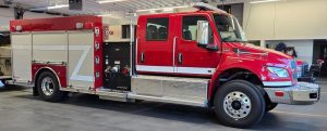 The 2024 Rosenbauer pumper was purchased from General Fire Apparatus in Spokane, Washington. (Source: Naches Fire Department Facebook page)