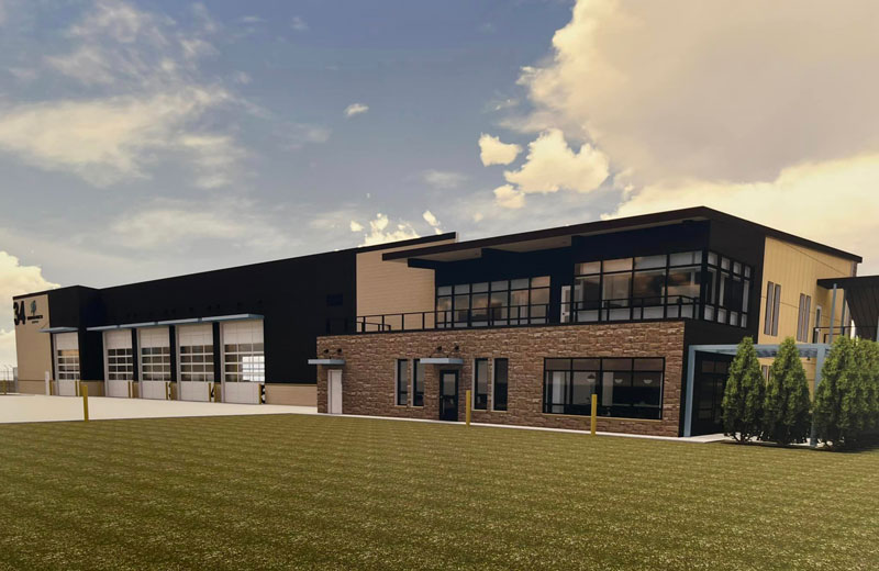 Rendering of the new Trenton-Mercer Airport Rescue Firehouse. (Source: Ewing Township Facebook page)