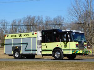 E-ONE built this rescue-pumper for Mount Gretna (PA) Community Volunteer Fire Company on an E-ONE Cyclone chassis and extended cab with a Vista roof and a stainless steel body. (Photos courtesy of Fire Line Equipment)