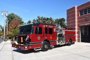 The Rockville Centre (NY) Spartan Gladiator 1,500-gpm/500-gallon tank. (Photos by Robert Vaccaro)