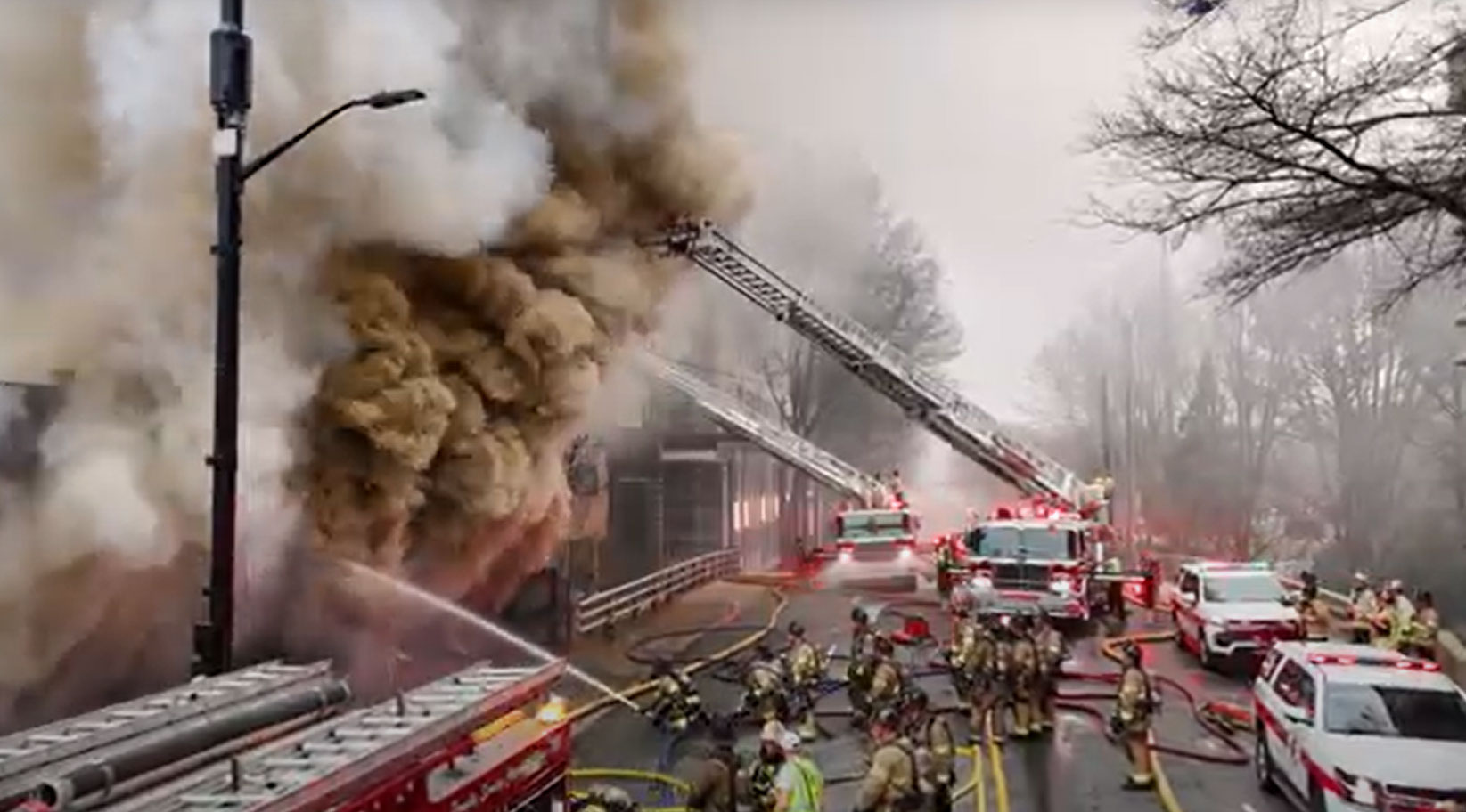 WATCH | Charlotte (NC) FD Responds to Three-Alarm Fire